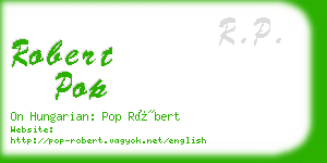 robert pop business card